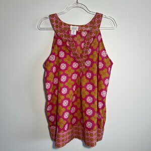 Sigrid Olson graphic sleeveless top size Medium
